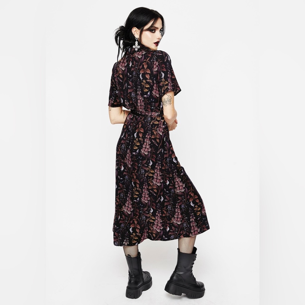 Disturbia Foxglove Midi Shirt-Dress US Size 8 - Picture 2 of 7